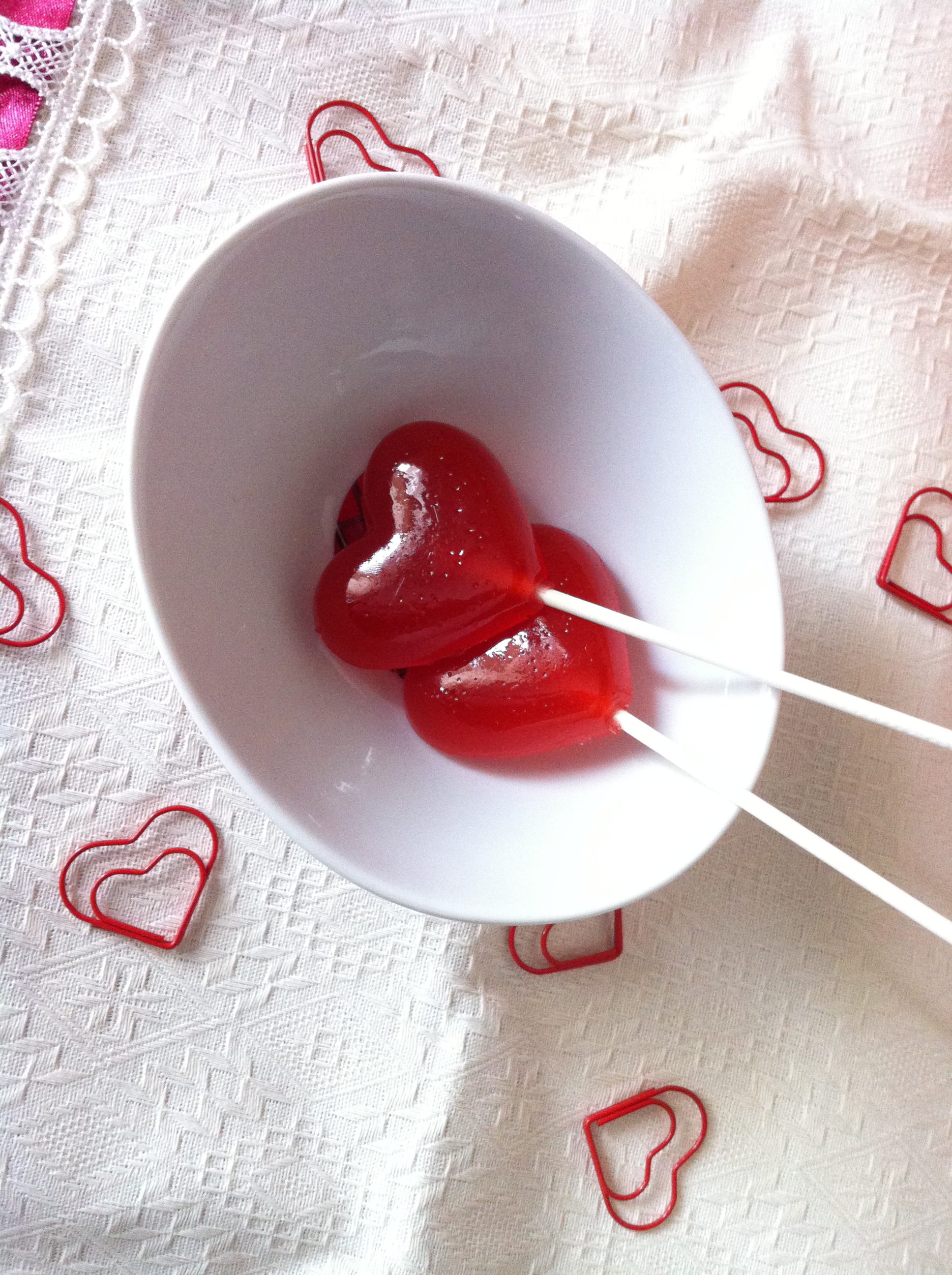 cinnamon heart shaped lollipops