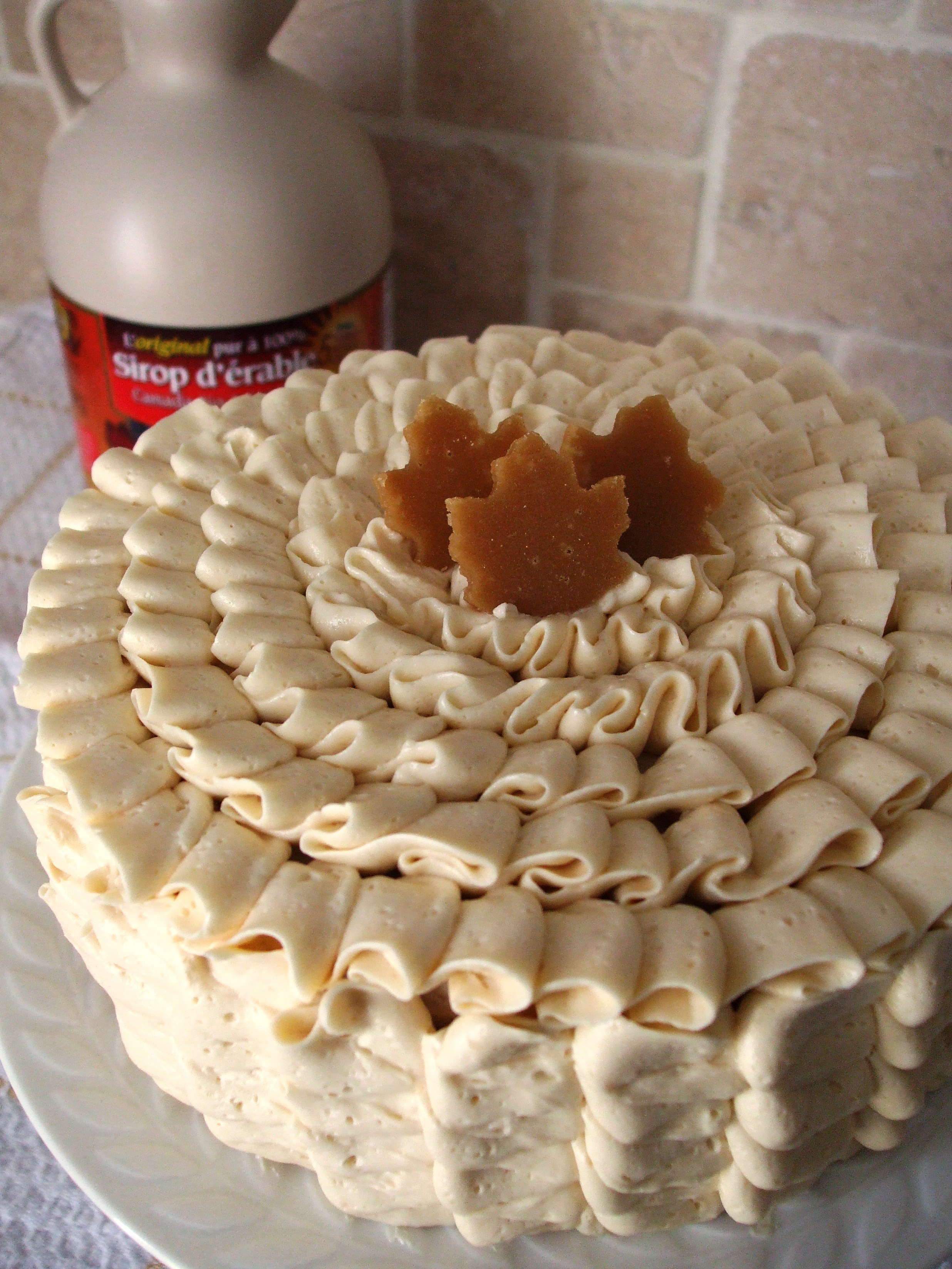 Gluten Free Maple Cardamom Ruffle Cake