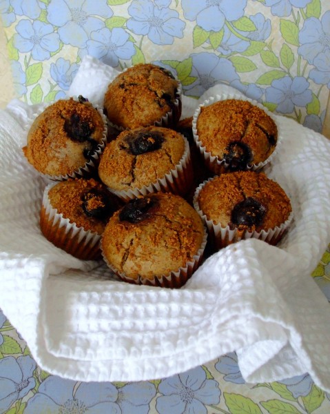 Gluten Free Dairy Free Almond Butter Blueberry Muffins