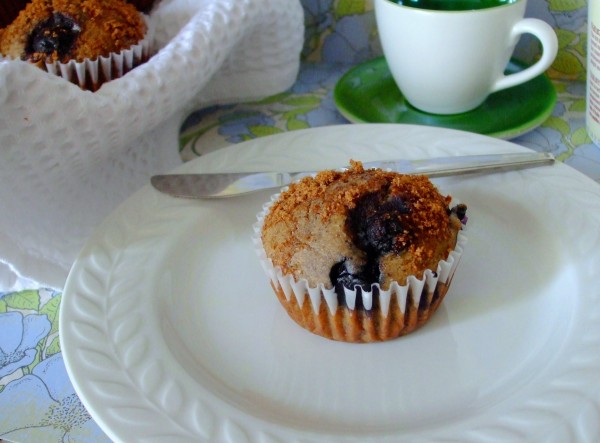 Gluten Free Dairy Free Almond Butter Blueberry Muffins