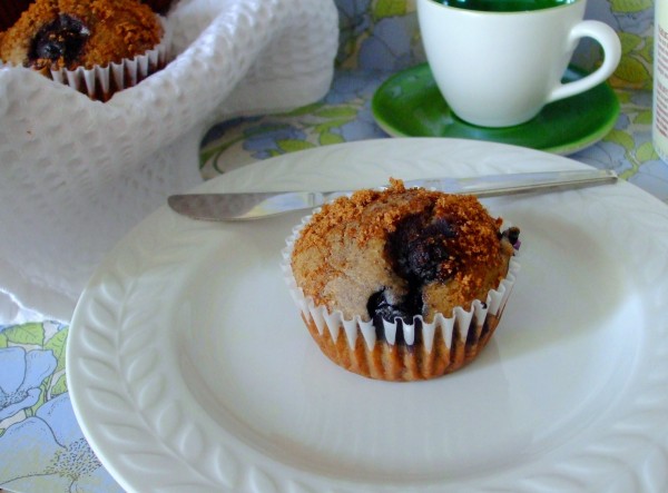 Gluten Free Dairy Free Almond Butter Blueberry Muffins