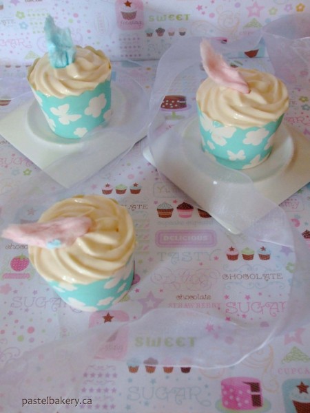 Gluten Free Dairy Free Cotton Candy or Candy Floss Cupcakes