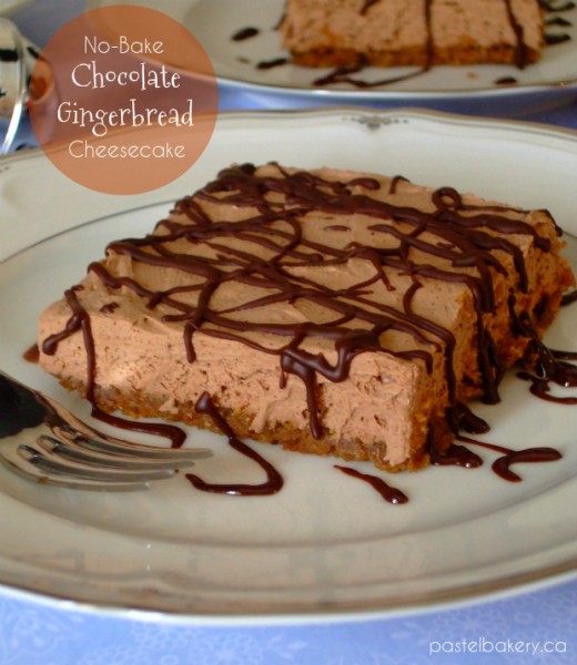 Gluten Free Dairy Free No-Bake Chocolate Gingerbread Cheesecake | pastelbakery.ca