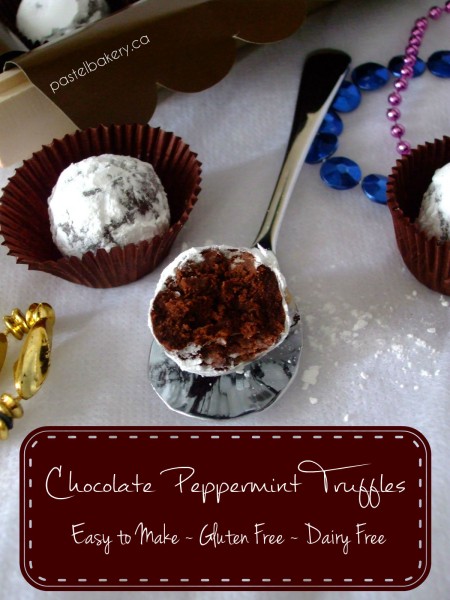 Gluten Free Dairy Free Chocolate Peppermint Truffles | pastelbakery.ca