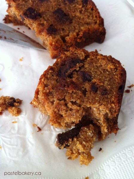 Gluten Free Dairy Free Chocolate Chunk Banana Bread | pastelbakery.ca