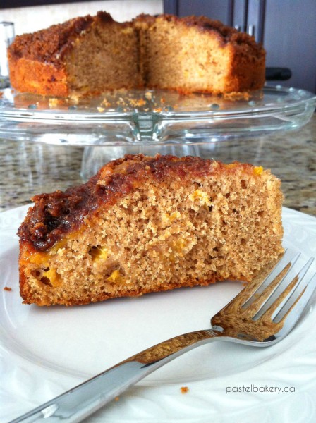 Gluten Free Dairy Free Peach Olive Oil Crumb Cake 2 | pastelbakery.ca