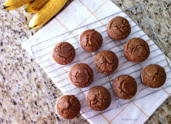 Gluten Free Vegan Banana Walnut Muffins-3 | pastelbakery.ca